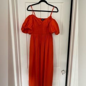 NWOT Gap Puff Off Shoulder MIDI Dress